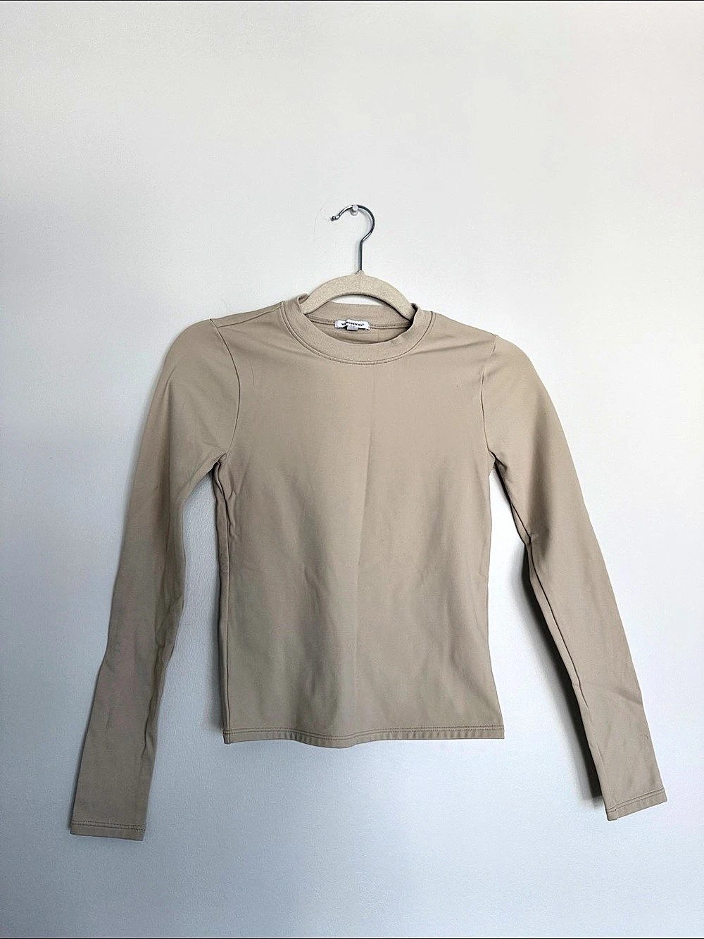 NEW WeWoreWhat Thermal Long Sleeve in Beige